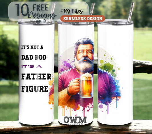 gift for dad, fathers day sublimation tumbler design, png, seamless design