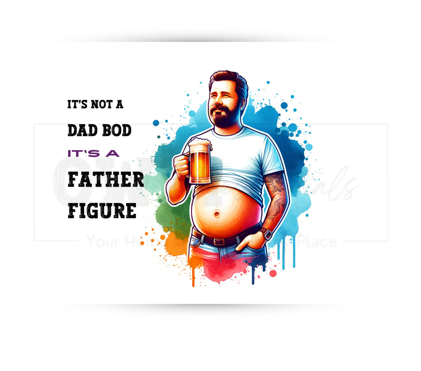 Dad Bod 20 oz Skinny Tumbler Sublimation Design - PNG Instant  - DIGITAL DOWNLOAD