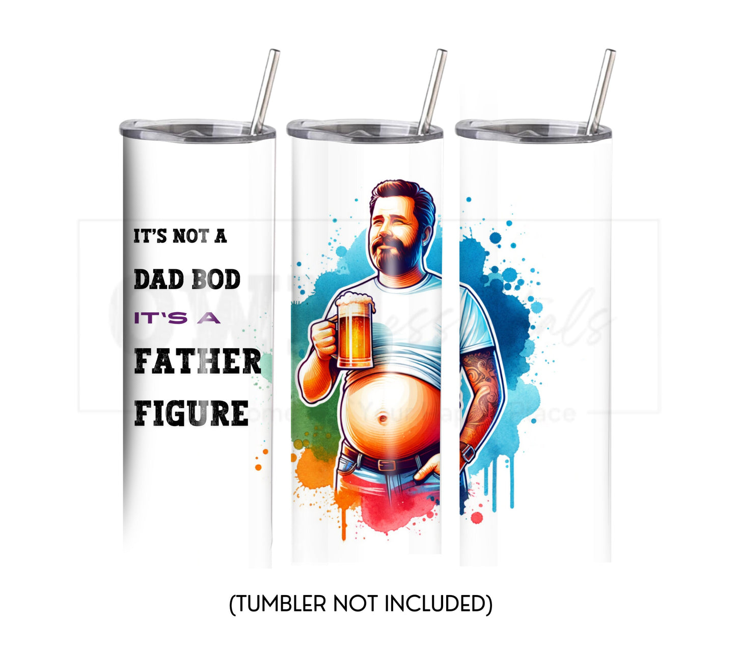 Dad Bod 20 oz Skinny Tumbler Sublimation Design - PNG Instant  - DIGITAL DOWNLOAD