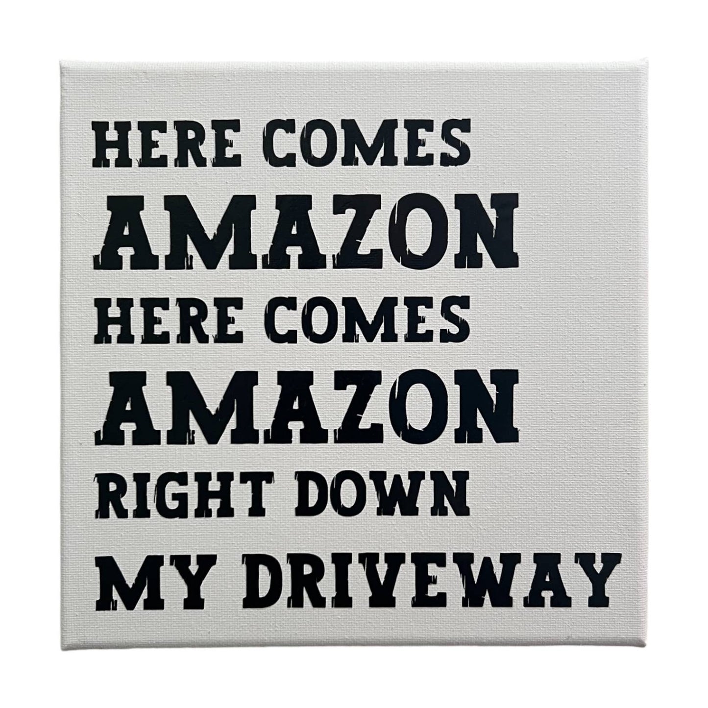 Here Comes Amazon: 8"x8" Canvas Wall Art