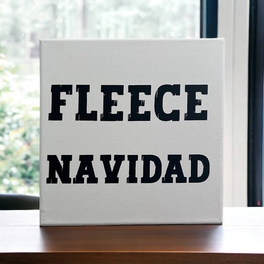 Fleece Navidad: 8"x8" Canvas Wall Art