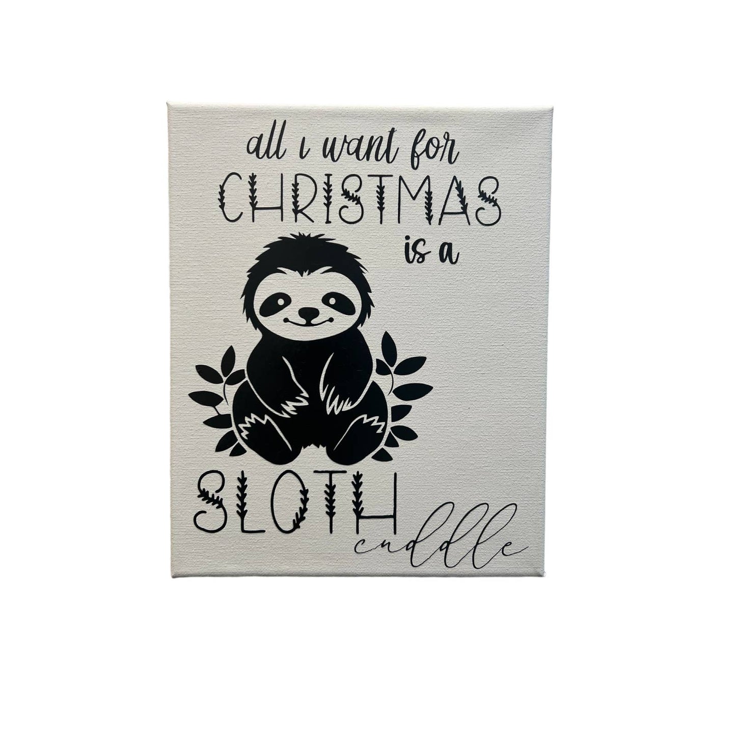 Sloth Cuddle Canvas 8x10 - The Perfect Christmas Gift for Animal Lovers